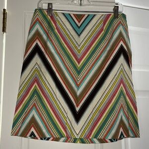 Trina Turk Pink and Blue Mini A-Line Skirt Casual